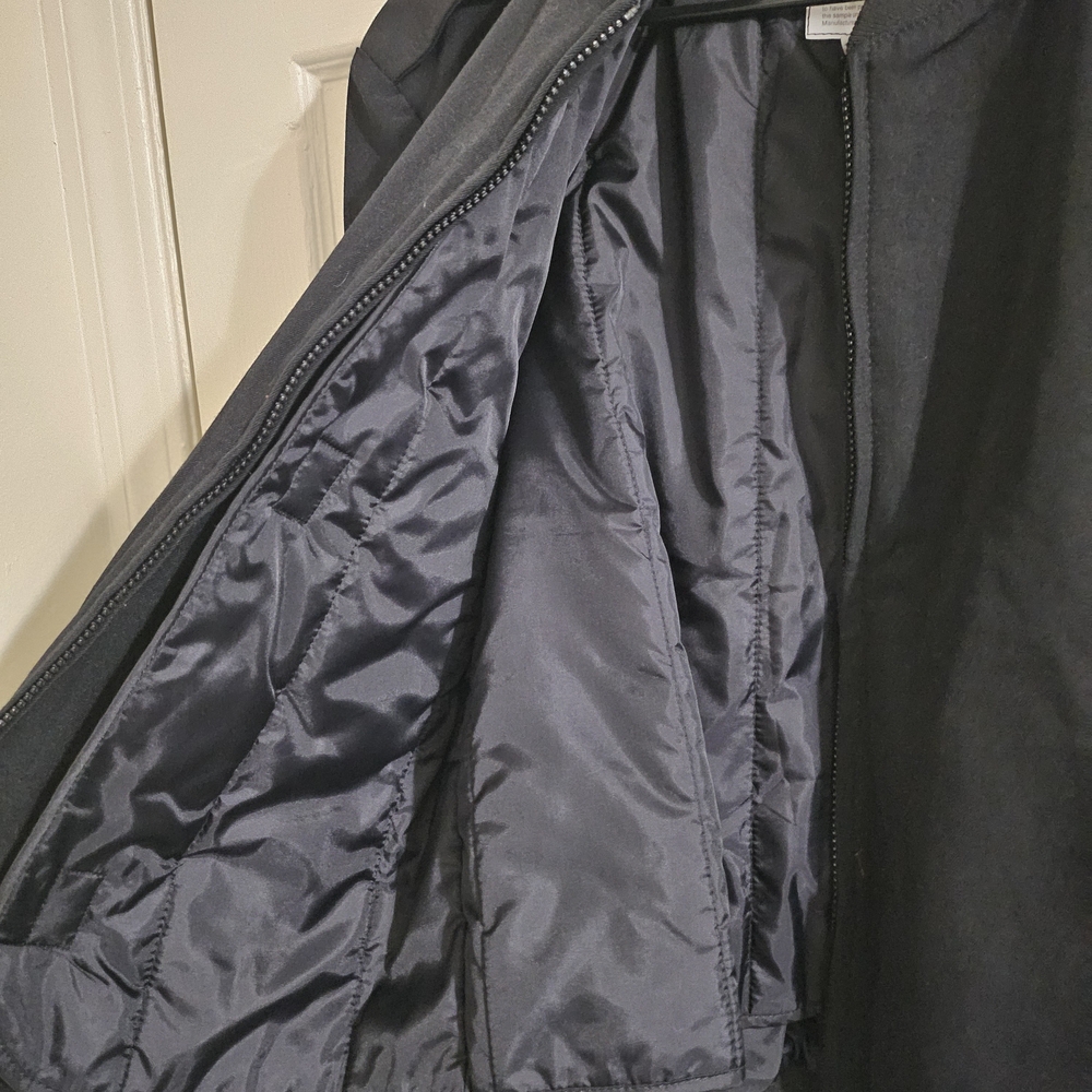 Classic Black Bomber Jacket - Picture 3 of 6